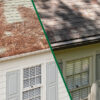Affordable seamless gutter installation in Memphis, TN - Before and After